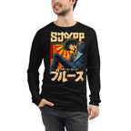 Manga Larga Cowboy Bebop Spike Spiegel Katakana Blues - Modelo masculino