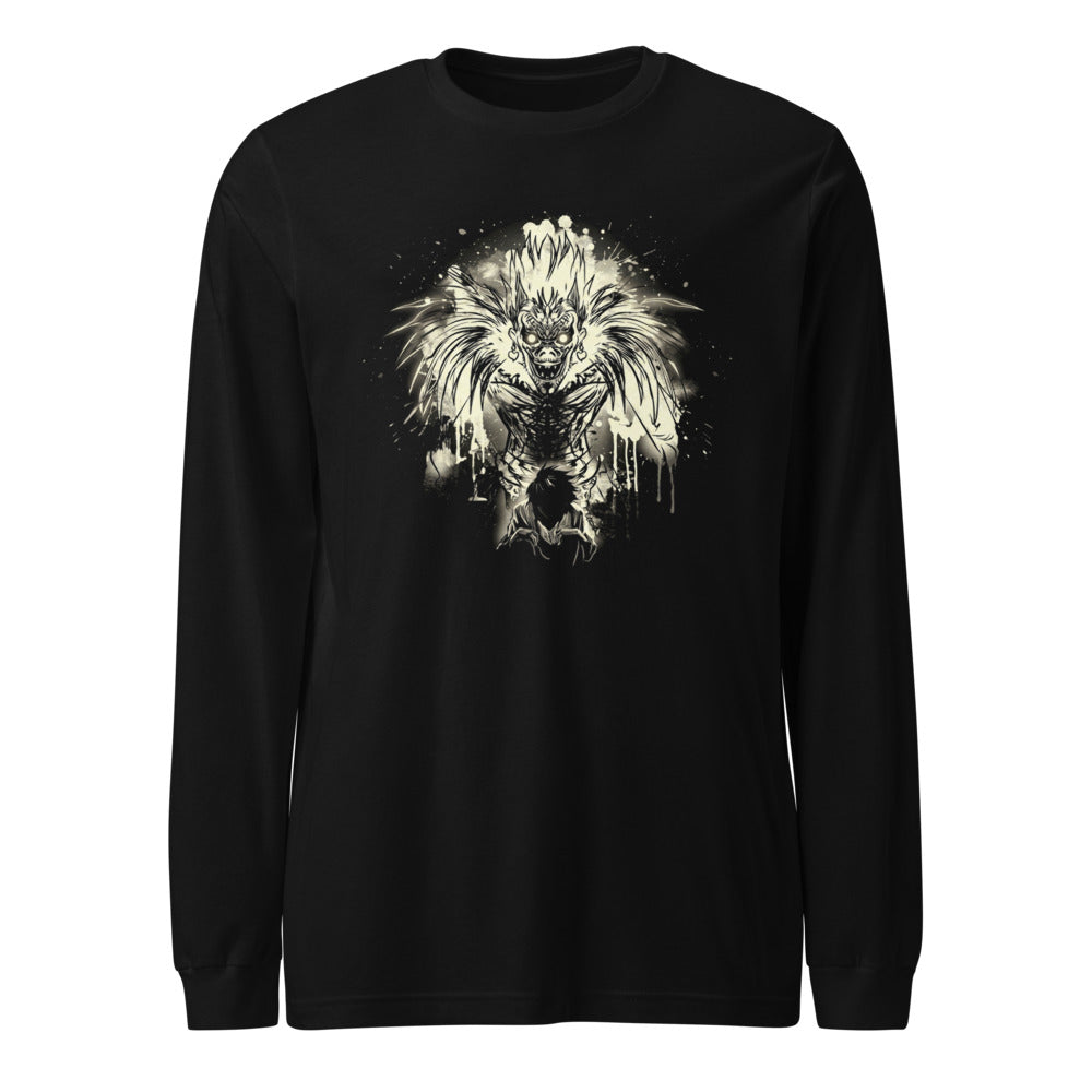 Manga Larga Death Note Ryuk Ink Splatter Shinigami - Frente
