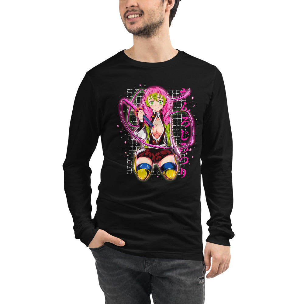 Manga Larga Demon Slayer Mitsuri Kanroji Neon Pink Glow - Modelo masculino