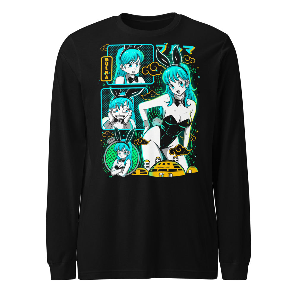 Manga Larga Dragon Ball Bulma Neon Panels Dragon Radar - Frente