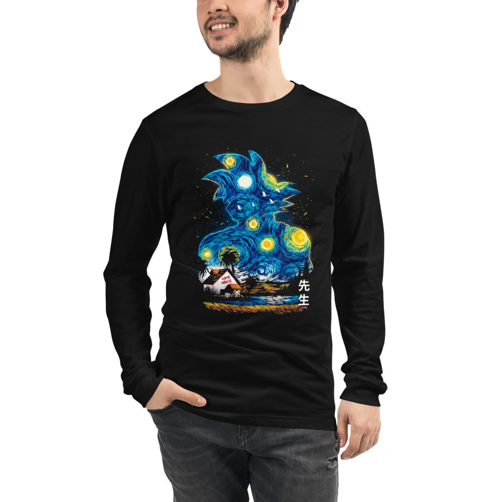 Manga Larga Dragon Ball Goku Starry Night Kame House - Modelo masculino