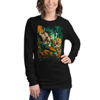 Manga Larga Dragon Ball Goku Vs Broly Green Aura - Modelo femenina