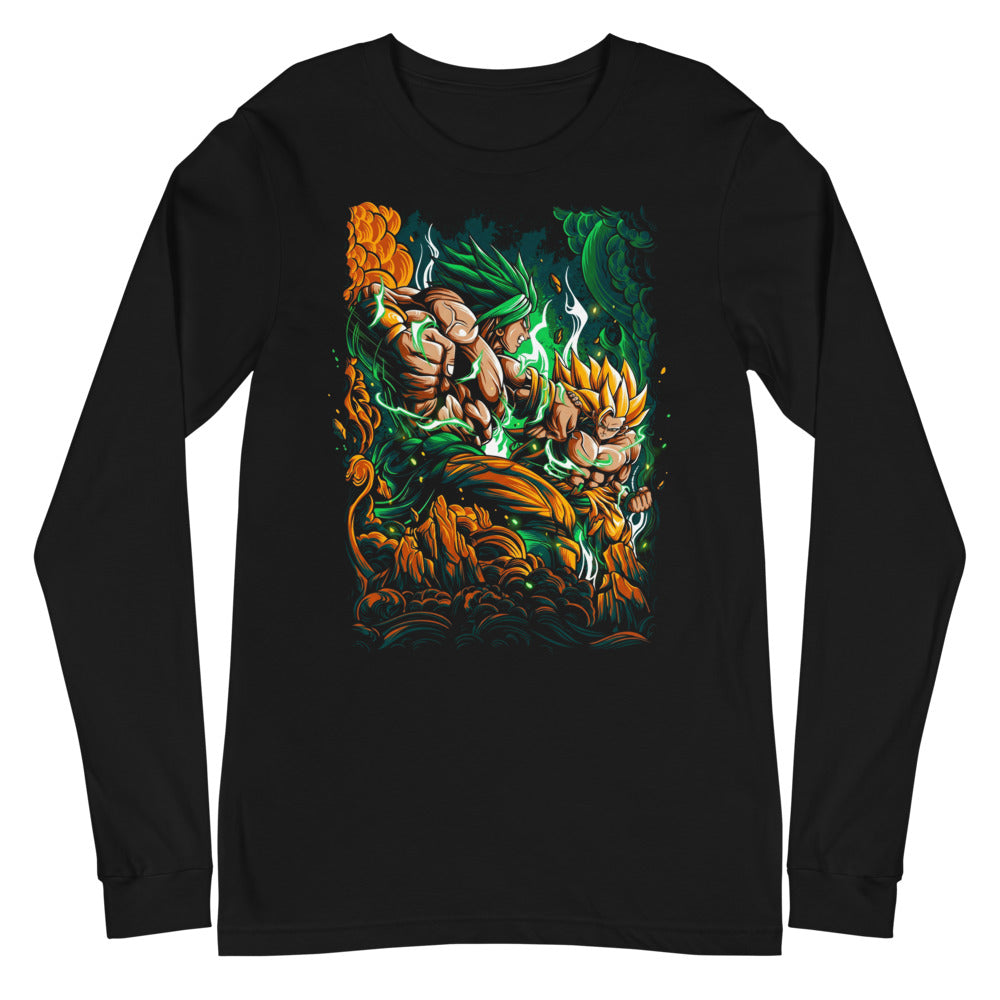 Manga Larga Dragon Ball Goku Vs Broly Green Aura - Plano