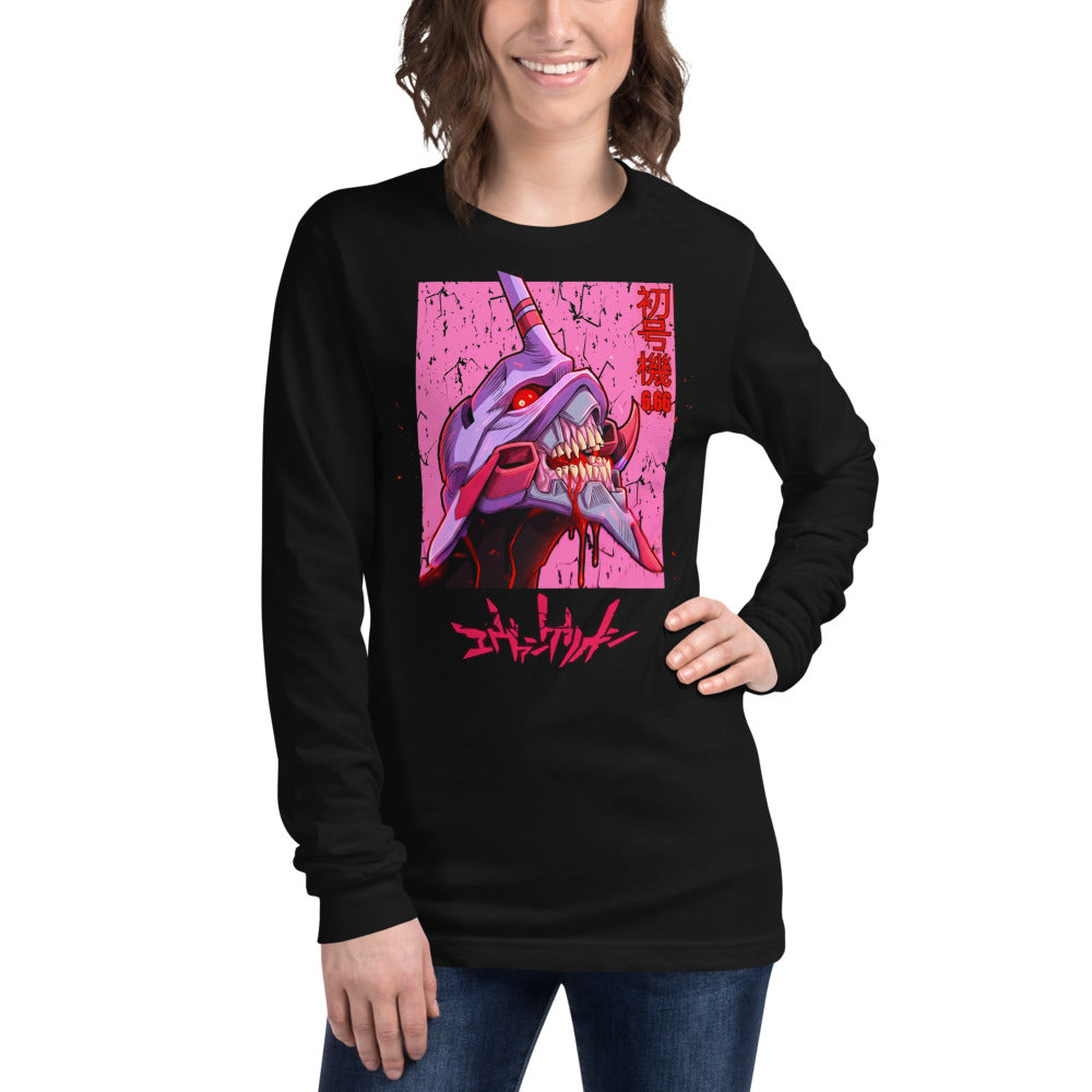 Manga Larga Evangelion Eva 01 Berserk Pink - Modelo femenina