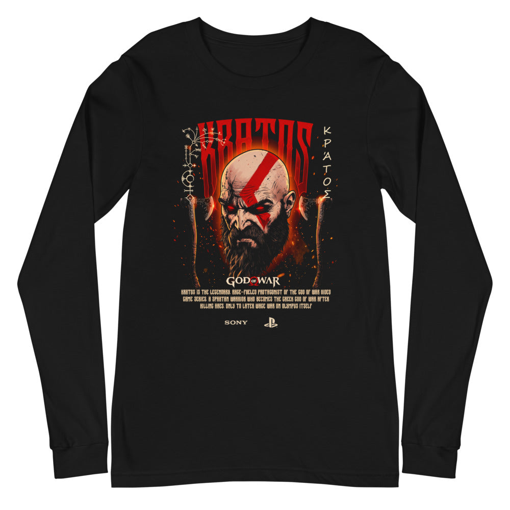 Manga Larga Kratos God Of War Glowing Red Eyes - Plano