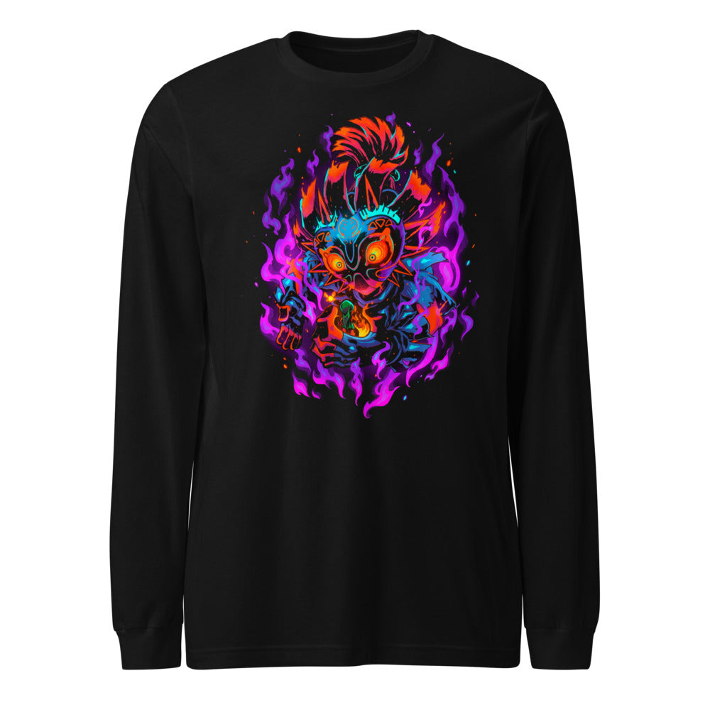 Manga Larga Majora's Mask Skull Kid Neon Purple Flames - Frente