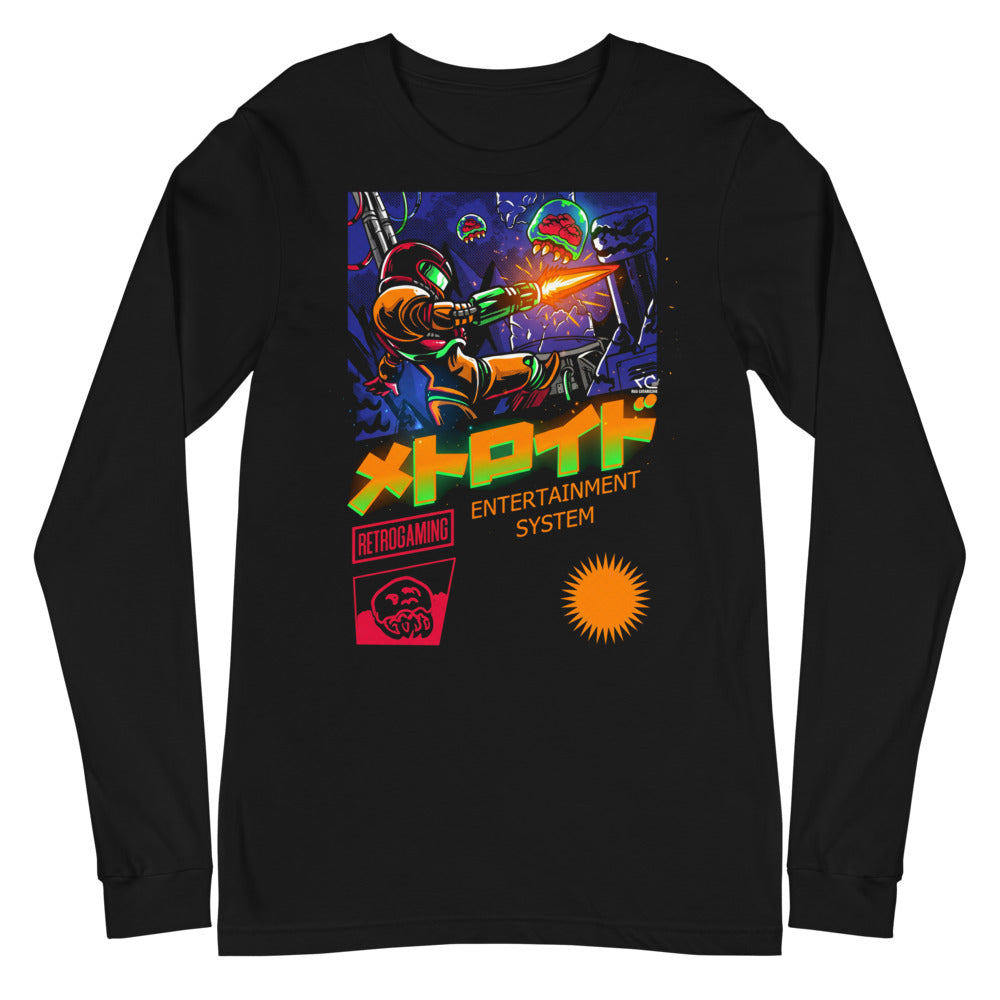 Manga Larga Metroid Samus Retrogaming Katakana Box - Plano