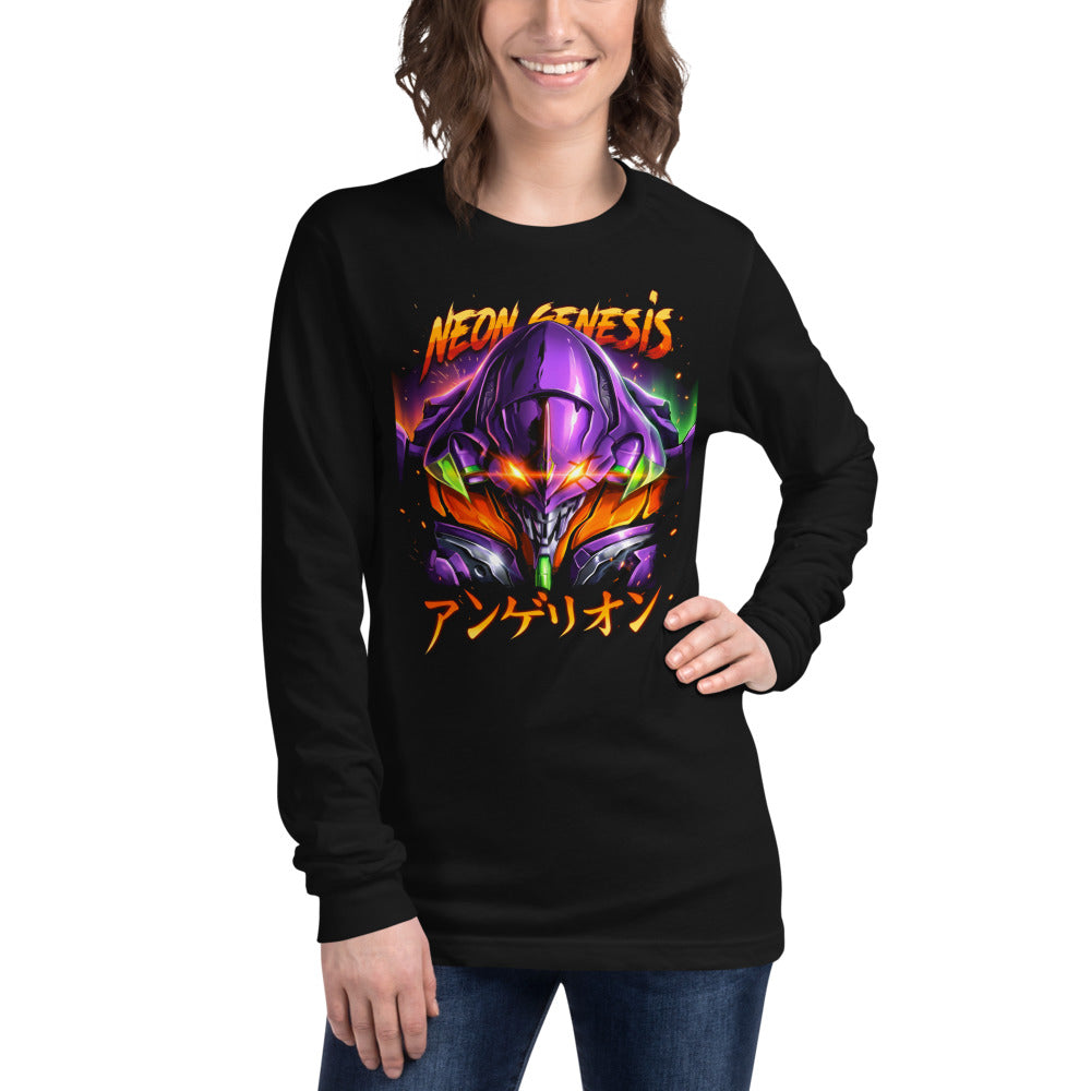 Manga Larga Neon Genesis Evangelion Eva 01 Fire - Modelo femenina