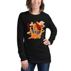Manga Larga One Piece Luffy Giant Hand Captain Clouds - Modelo femenina