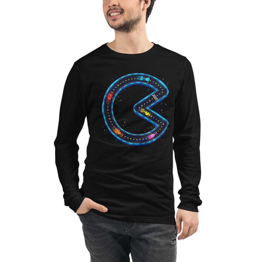 Manga Larga Pac-Man Ghost F1 Racers Neon Track - Modelo masculino