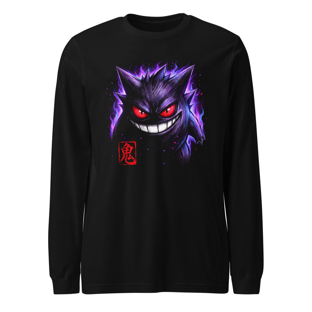 Manga Larga Pokemon Gengar Oni Kanji Red Seal - Frente