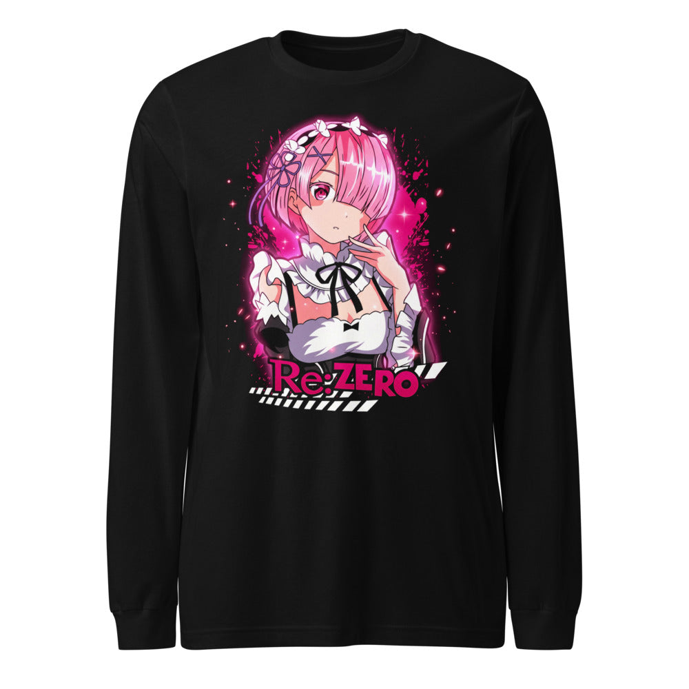 Manga Larga Re Zero Ram Pink Maid Splash - Frente