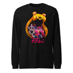 Manga Larga Sailor Moon Galaxy Face Peace Sign - Frente