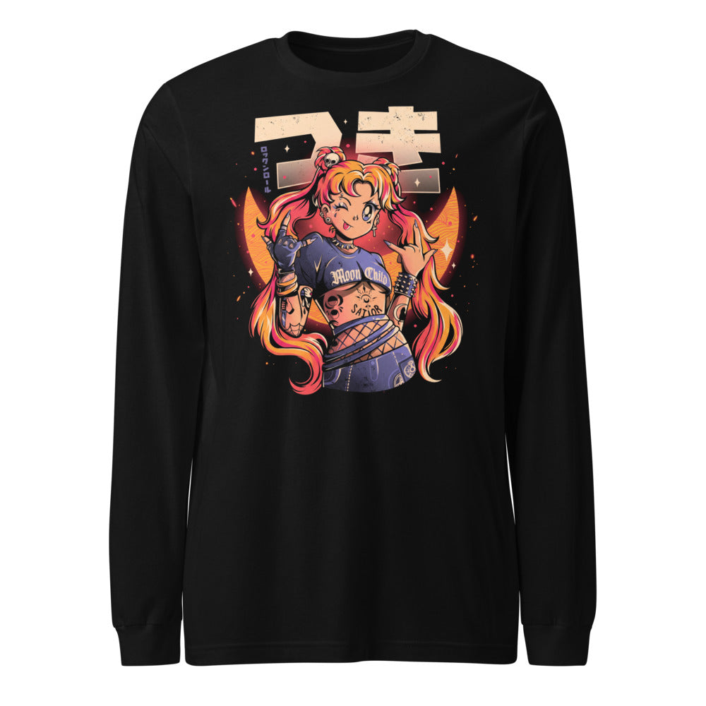 Manga Larga Sailor Moon Punk Rocker Moon Child - Frente