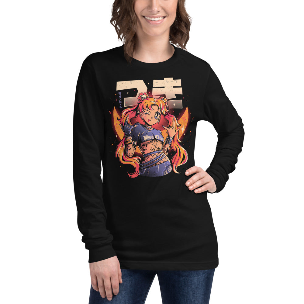 Manga Larga Sailor Moon Punk Rocker Moon Child - Modelo femenina