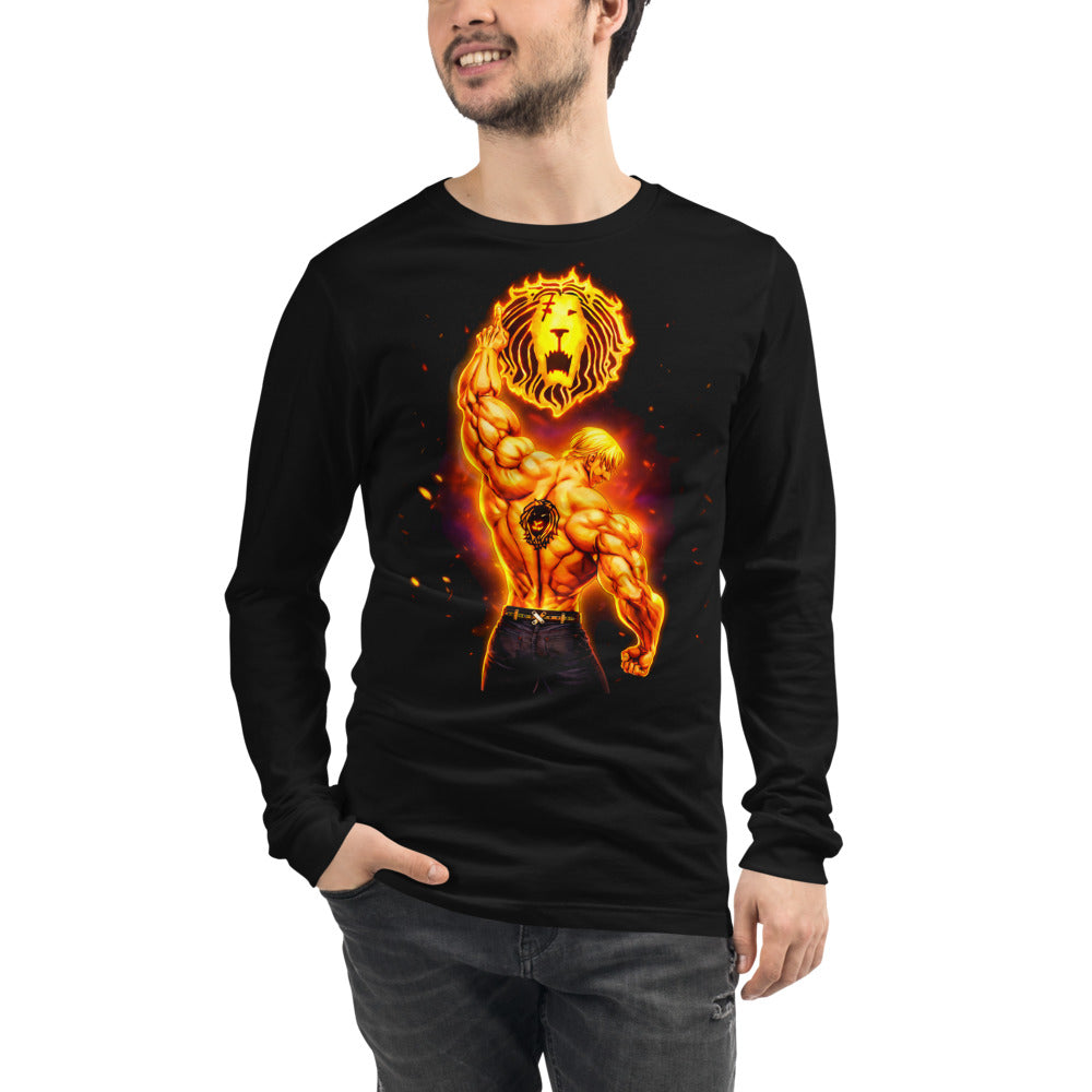 Manga Larga Seven Deadly Sins Escanor Flaming Lion Emblem - Modelo masculino