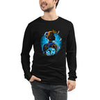 Manga Larga Street Fighter Chun-Li Blue Lotus Kick - Modelo masculino