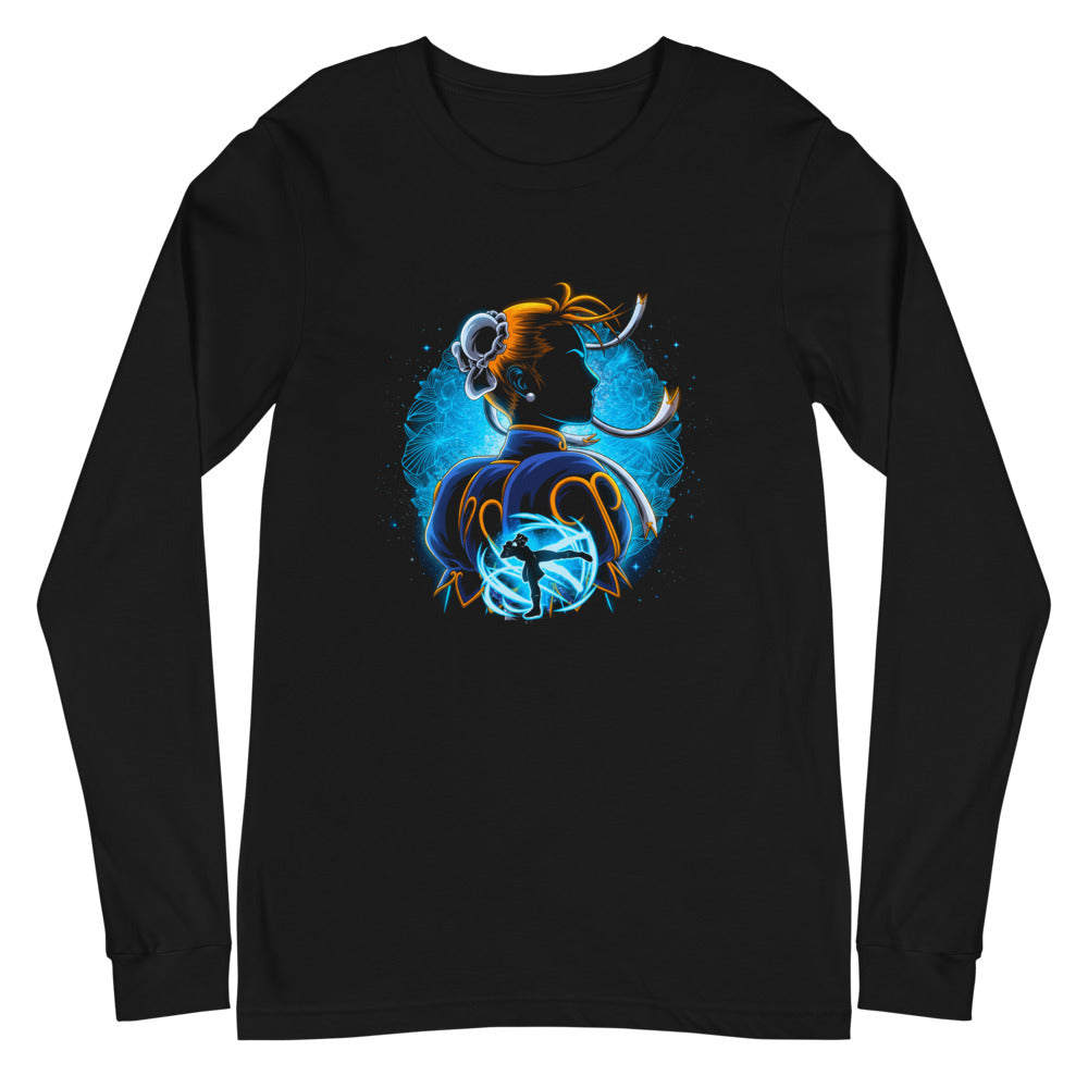 Manga Larga Street Fighter Chun-Li Blue Lotus Kick - Plano
