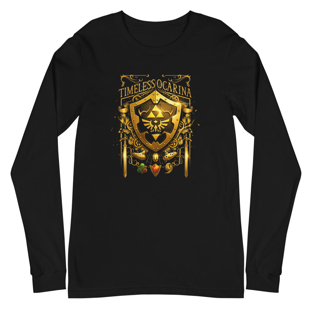 Manga Larga Timeless Ocarina Hylian Shield Crest - Plano