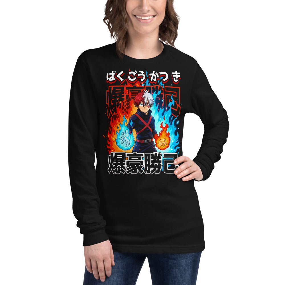 Manga Larga Todoroki Fire And Ice My Hero Academia - Modelo femenina