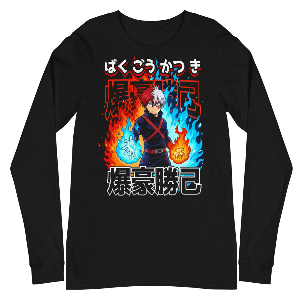 Manga Larga Todoroki Fire And Ice My Hero Academia - Plano