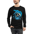 Manga Larga Water Wizard Blue Dragon Splash - Modelo masculino
