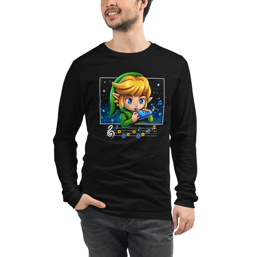 Manga Larga Zelda Link Chibi Ocarina Melody - Modelo masculino