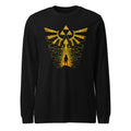 Manga Larga Zelda Link Silhouette Golden Hylian Crest - Frente