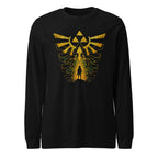 Manga Larga Zelda Link Silhouette Golden Hylian Crest - Frente