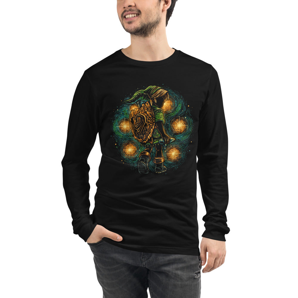 Manga Larga Zelda Link Starry Night Ocarina - Modelo masculino