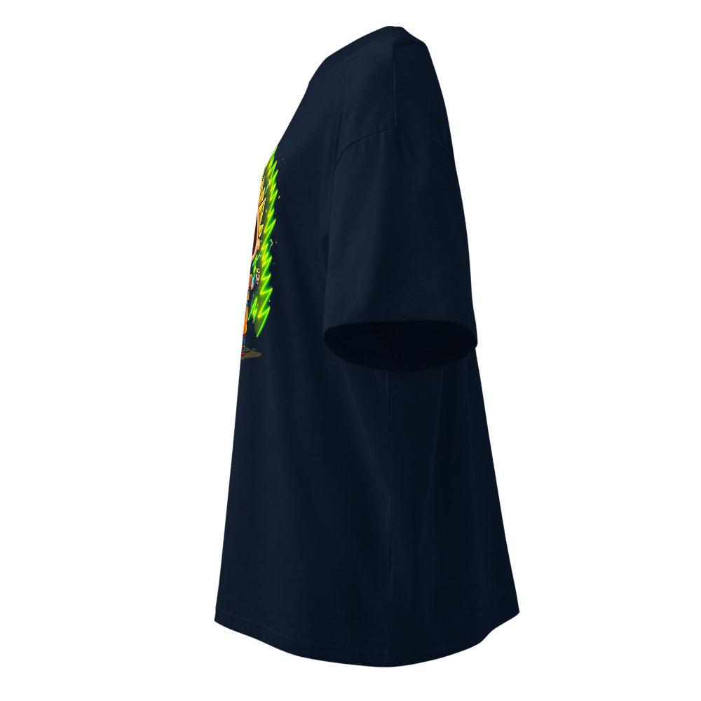 Oversize Goku Super Saiyan Peanuts Scream Green Aura - Lateral fantasma