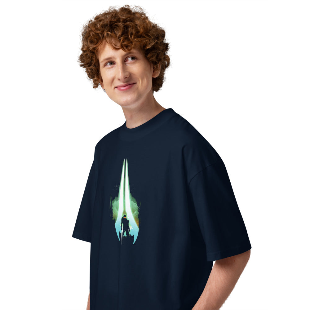 Oversize Master Chief Halo - Modelo masculino lateral
