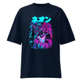 Oversize Neon Gas Mask Girl Cyberpunk Armor - Frente fantasma