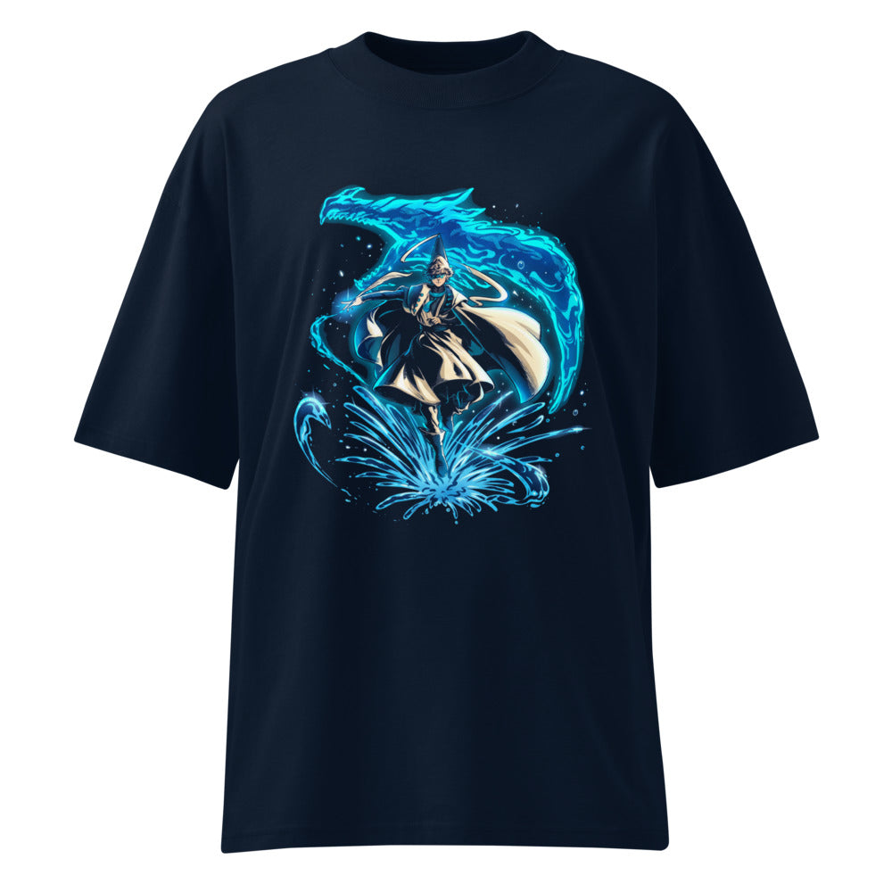 Oversize Water Wizard Blue Dragon Splash - Frente fantasma