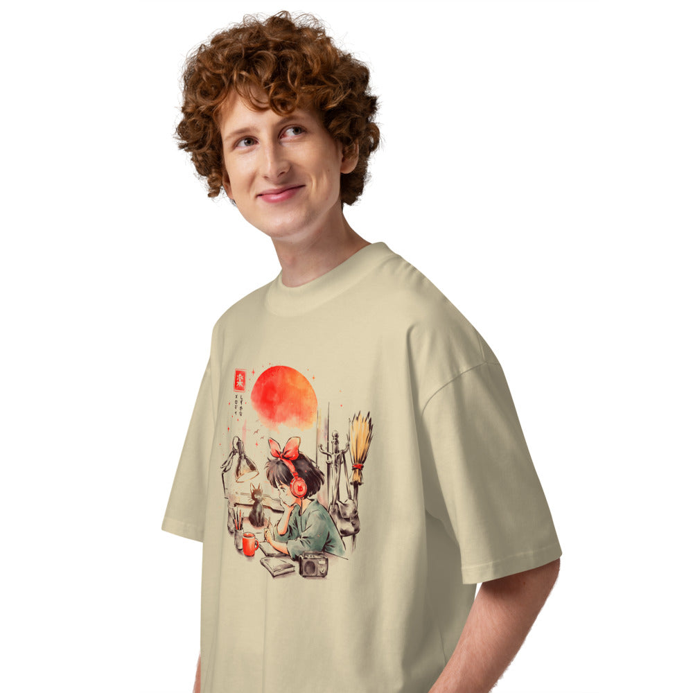 Oversize Kiki Quiet Melody Lofi Headphones Jiji - Modelo masculino lateral
