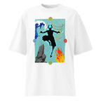 Oversize Avatar Aang Four Elements Silhouette - Frente fantasma