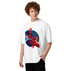 Oversize Cowboy Bebop Spike And Faye Red Katakana - Modelo masculino