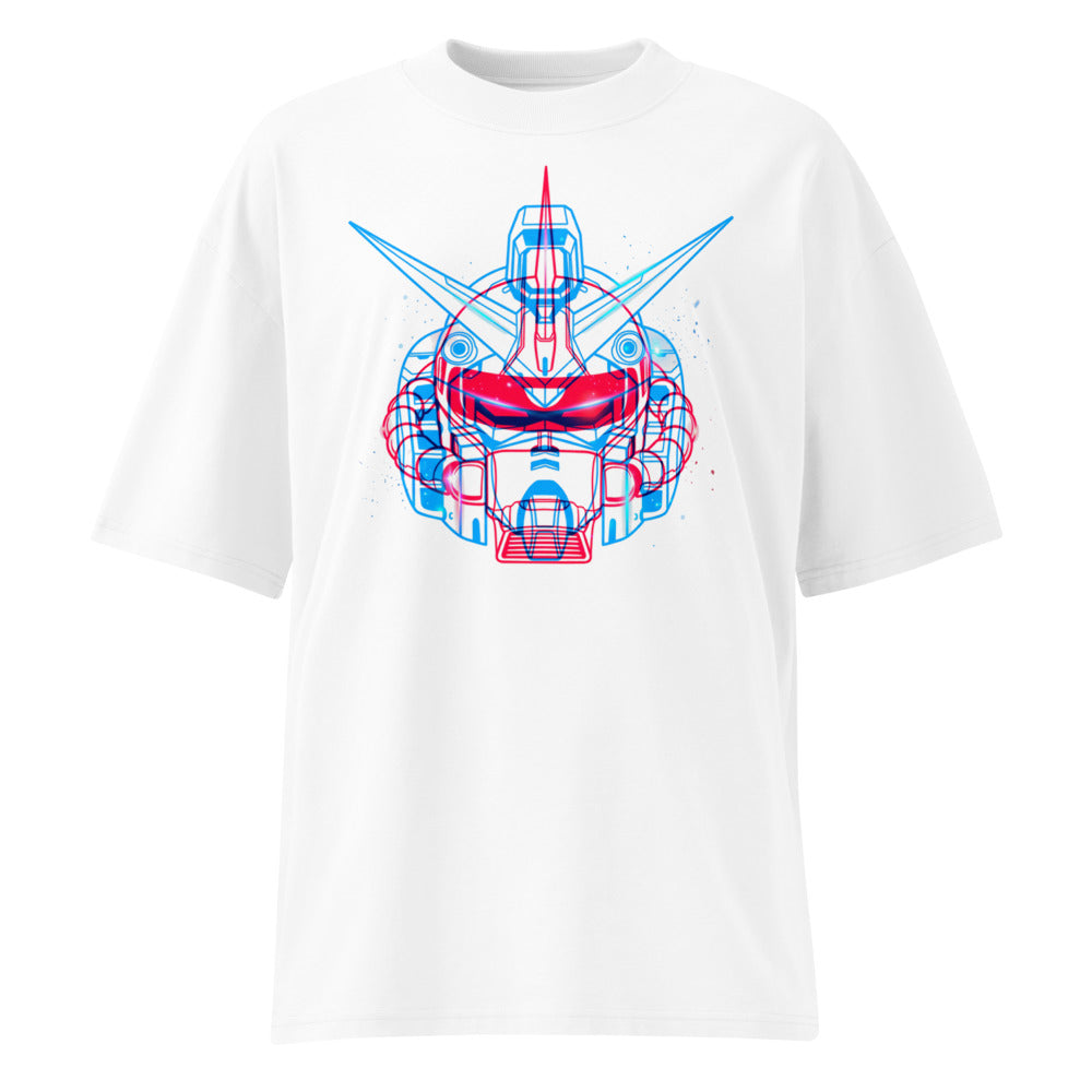 Oversize Gundam Red Blue Double Exposure - Frente fantasma