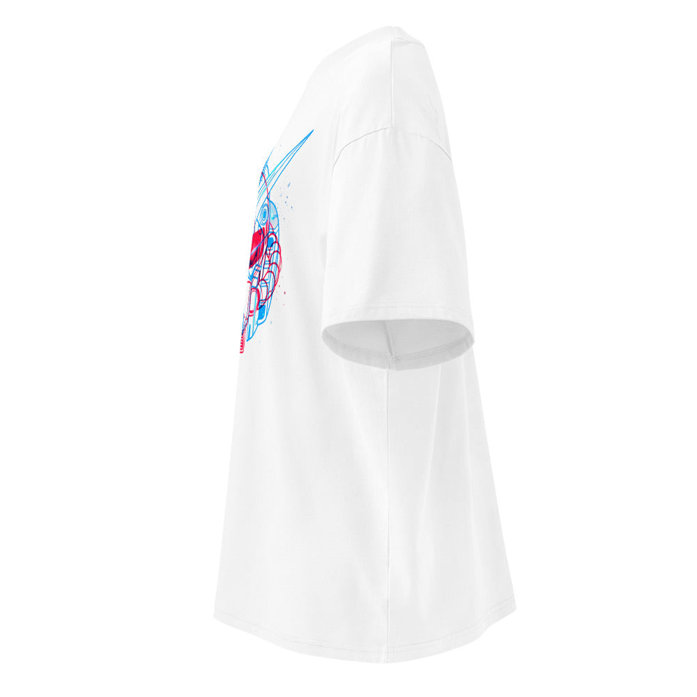 Oversize Gundam Red Blue Double Exposure - Lateral fantasma