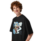 Oversize Anime Elf Sorceress Witch Broom - Modelo masculino lateral
