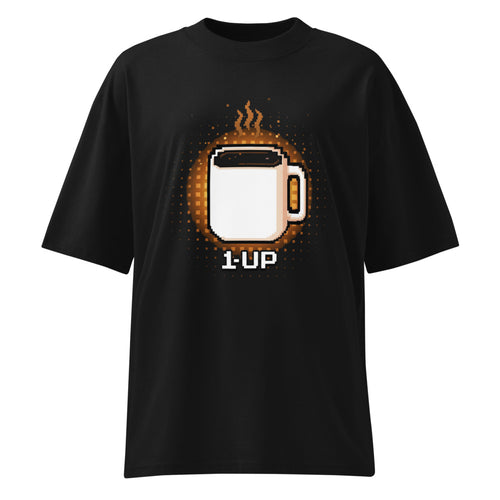 Oversize 1 Up Pixel Coffee Mug Amber Glow - Frente fantasma