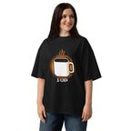 Oversize 1 Up Pixel Coffee Mug Amber Glow - Modelo femenina