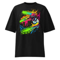 Oversize Chainsaw Man Neon Splatter City - Frente fantasma
