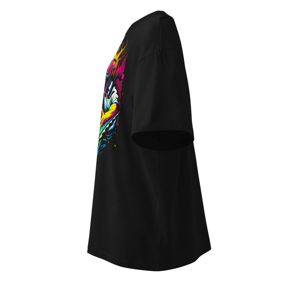 Oversize Chainsaw Man Neon Splatter City - Lateral fantasma