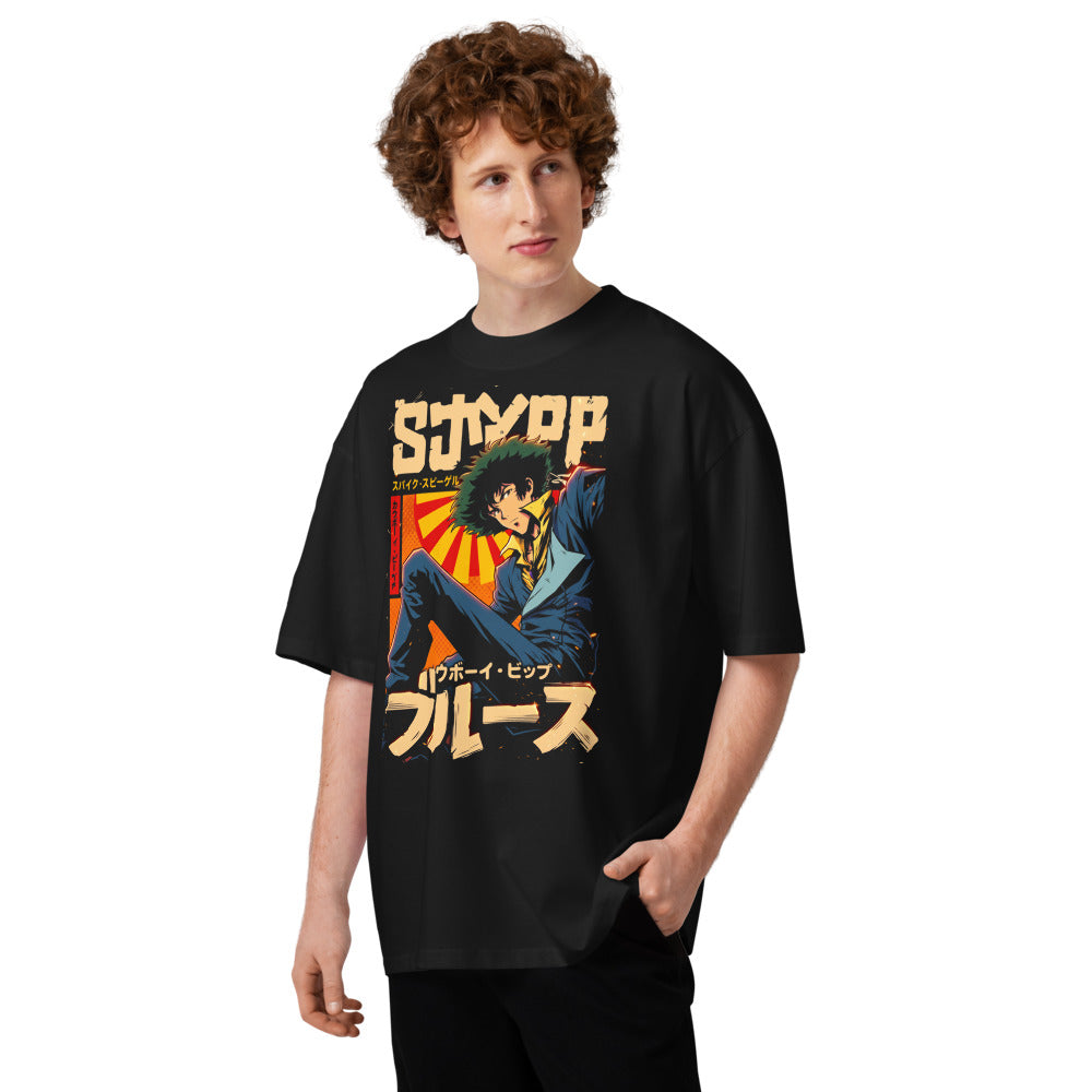 Oversize Cowboy Bebop Spike Spiegel Katakana Blues - Modelo masculino