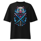 Oversize Demon Slayer Inosuke Boar Mask Blue Flames - Frente fantasma