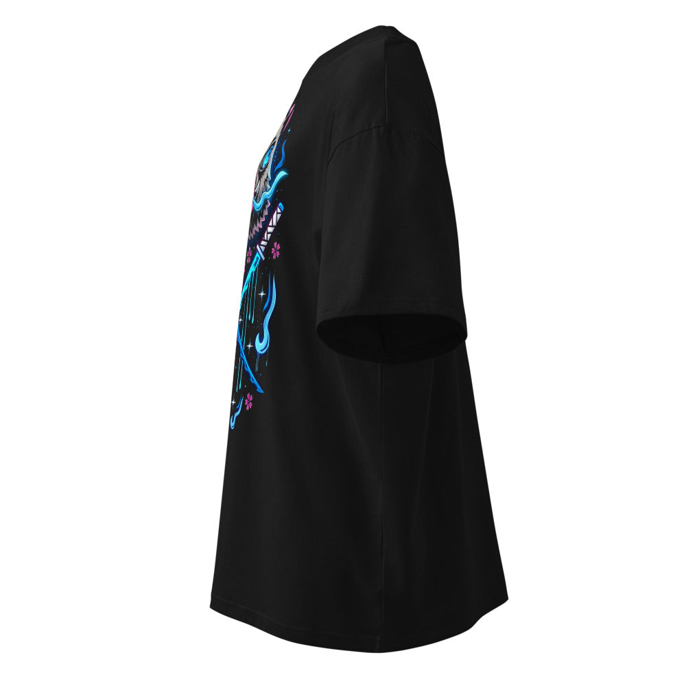 Oversize Demon Slayer Inosuke Boar Mask Blue Flames - Lateral fantasma