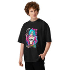 Oversize Dragon Ball Bulma Neon Bubble Gum Jacket - Modelo masculino