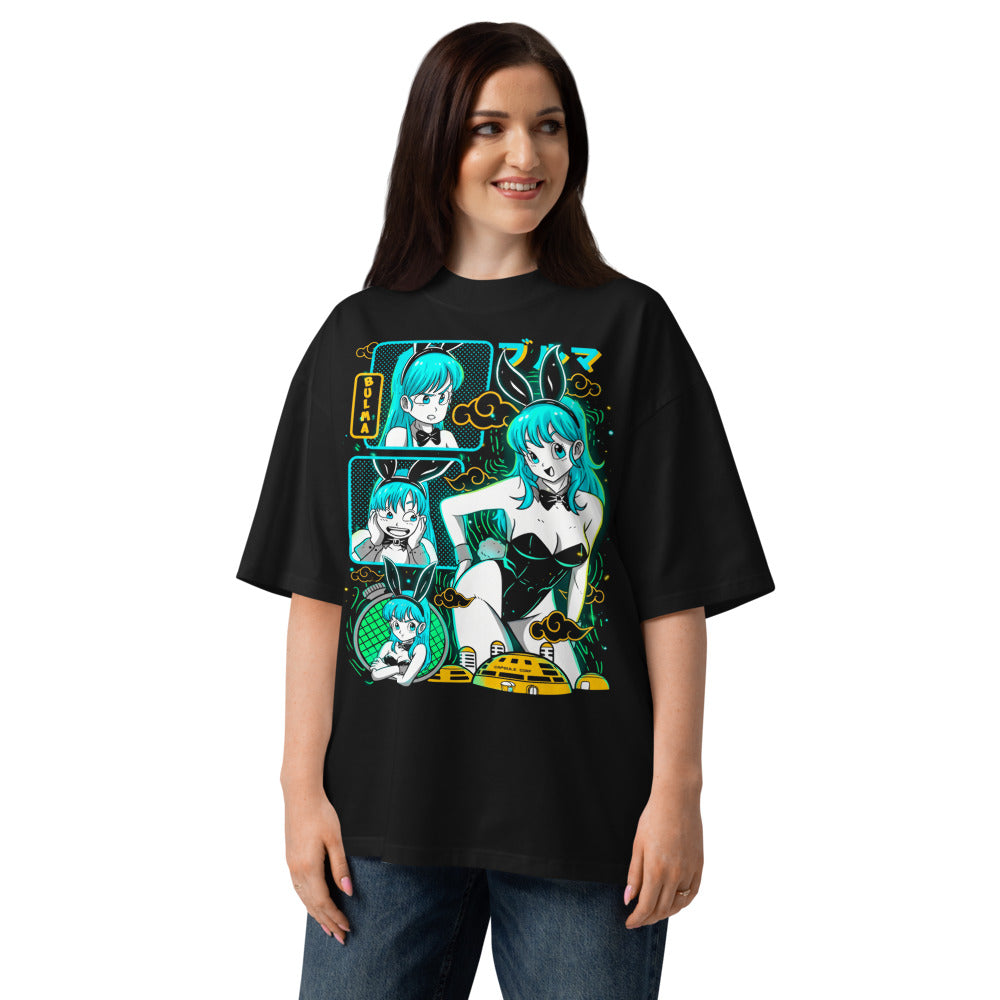 Oversize Dragon Ball Bulma Neon Panels Dragon Radar - Modelo femenina