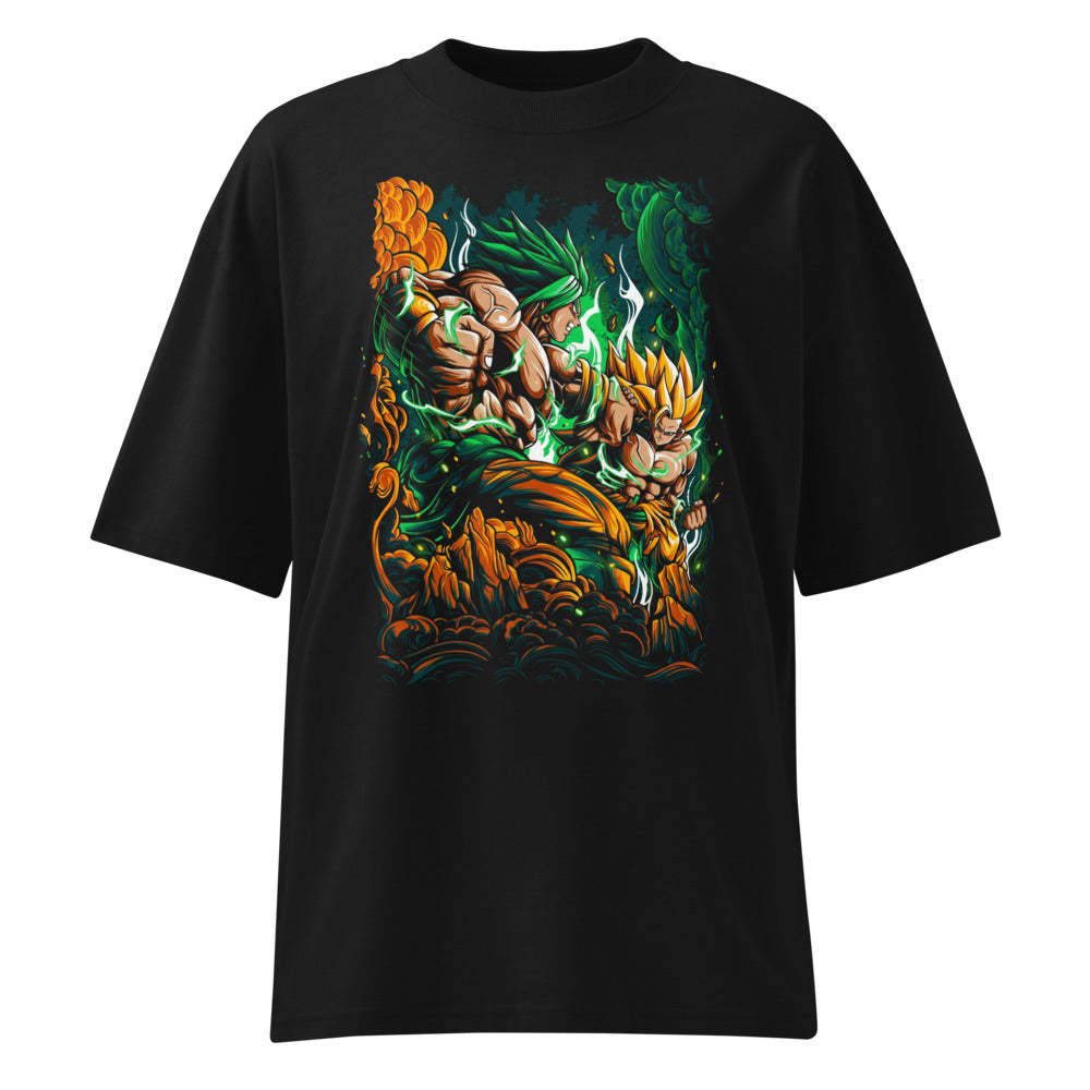 Oversize Dragon Ball Goku Vs Broly Green Aura - Frente fantasma